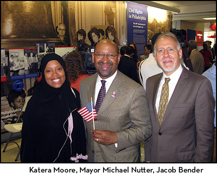 Katera Moore, Mayor Michael Nutter, Jacob Bender