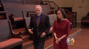 CAIR-PA staff member Jacob Bender speaking with a member of the press.