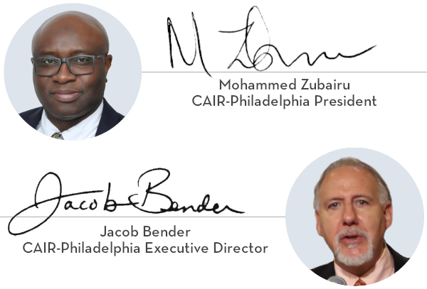 Mohammed Zubairu, CAIR-Philadelphia President & Jacob Bender, CAIR-Philadelphia Executive Director