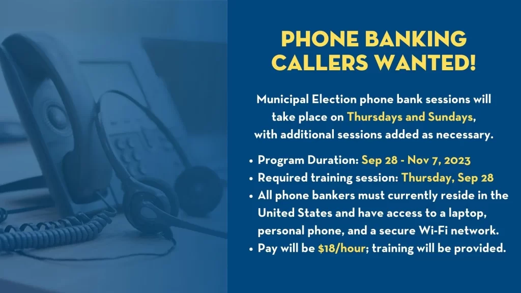 Phone Bank Callers Wanted