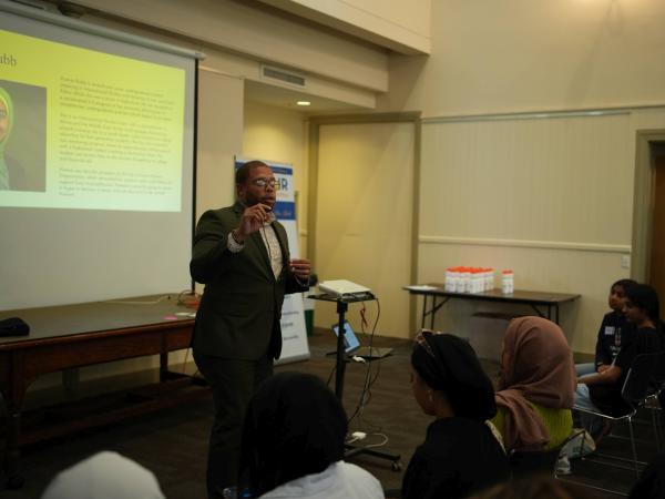 CAIR-Philadelphia Civil Rights Attorney Timothy Welbeck, Esq. instructing attendees of Muslim Youth Leadership Summit