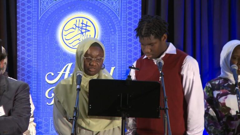 Mohammed Sanogo and his mother present their story at CAIR-Philadelphia's Banquet on March 2, 2024