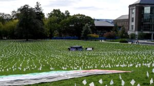 Penn State Vandalism - Photo credit: Onward State