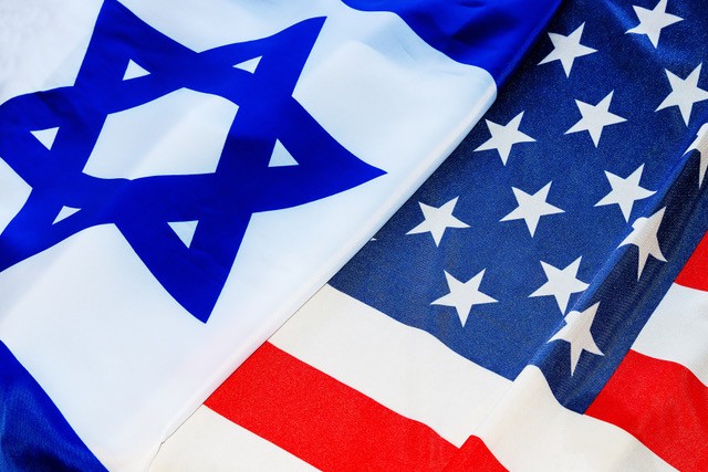 Israeli and American Flags