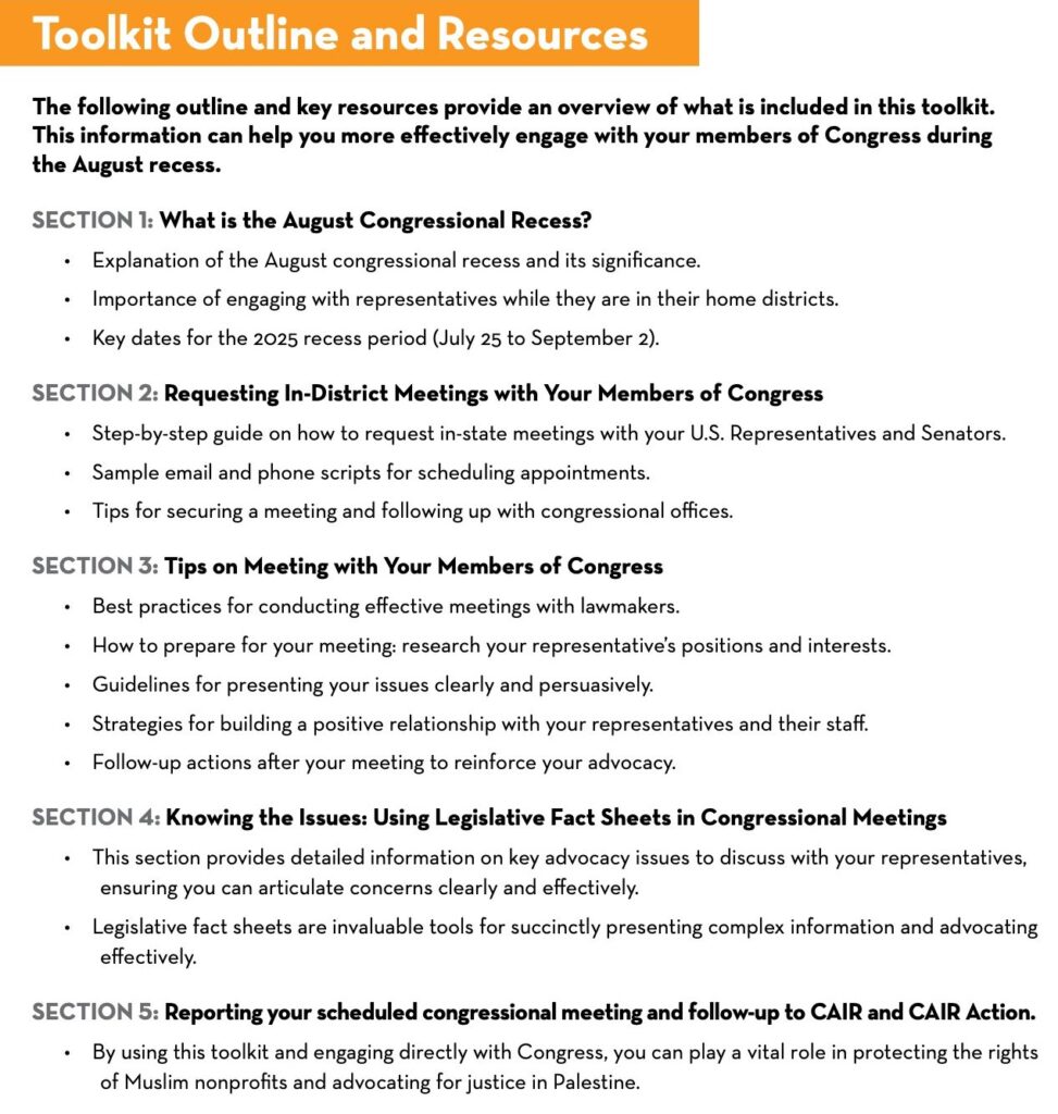 Congressional Recess Toolkit and Resources Screenshot